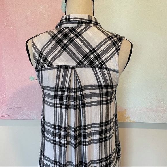 Rails Jordyn Slit Tunic Shirt Plaid Long Length - Picture 7 of 9